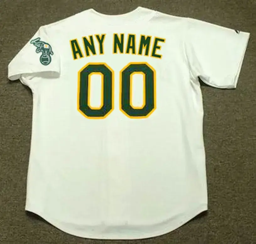 OAKLAND ATHLETICS 2000’s Home Majestic Throwback Jersey Customized “Any Name & Number(s)” 