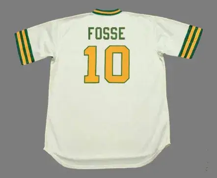 RAY FOSSE Oakland Athletics 1973 Home Majestic Throwback Baseball Jersey 