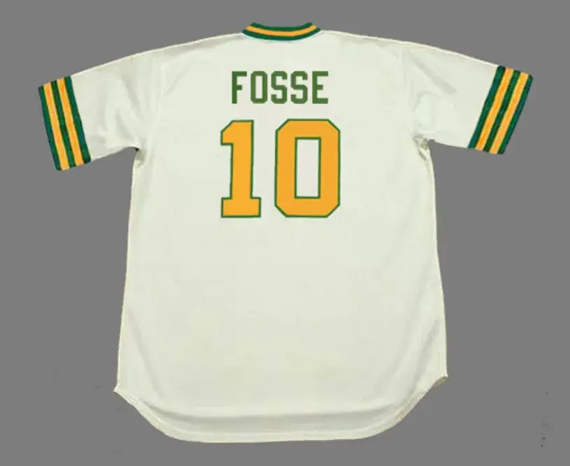 RAY FOSSE Oakland Athletics 1973 Home Majestic Throwback Baseball Jersey 
