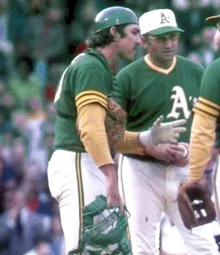 RAY FOSSE Oakland Athletics 1973 Majestic Cooperstown Away Baseball Jersey 