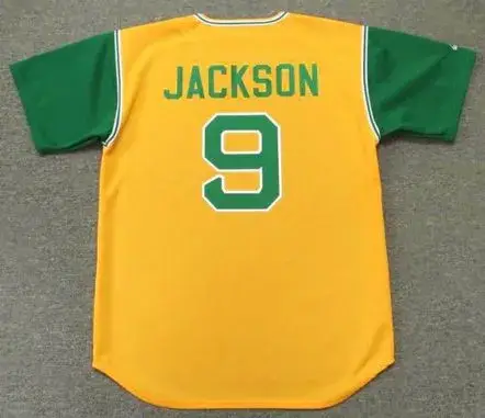 REGGIE JACKSON Oakland Athletics 1969 Majestic Throwback baseball Jersey 
