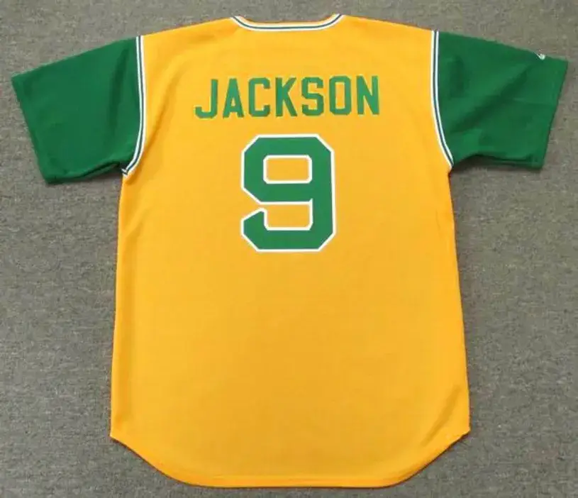 REGGIE JACKSON Oakland Athletics 1969 Majestic Throwback baseball Jersey 