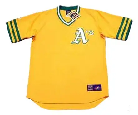 REGGIE JACKSON Oakland Athletics 1973 Majestic Cooperstown Throwback Jersey