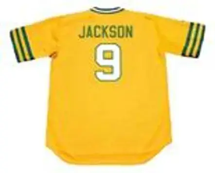 REGGIE JACKSON Oakland Athletics 1973 Majestic Cooperstown Throwback Jersey 