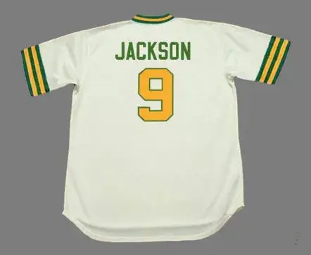 REGGIE JACKSON Oakland Athletics 1973 Majestic Home Throwback Jersey 