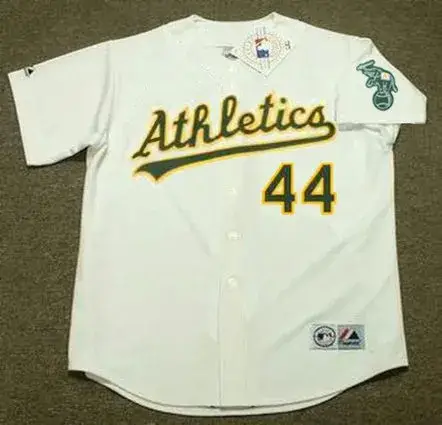REGGIE JACKSON Oakland Athletics 1987 Home Majestic Baseball Throwback Jersey