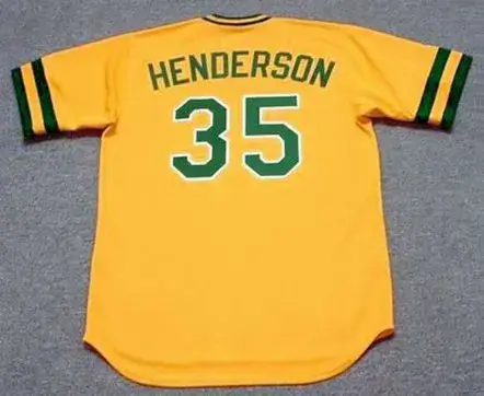 RICKEY HENDERSON Oakland Athletics 1984 Majestic Throwback Baseball Jersey 