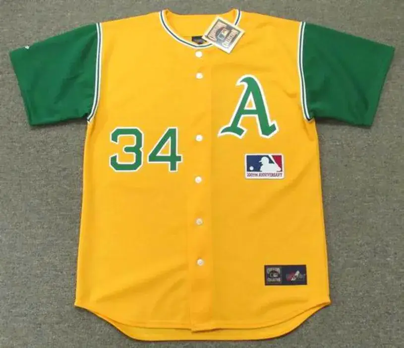 ROLLIE FINGERS Oakland Athletics 1969 Majestic Cooperstown Throwback Baseball Jersey