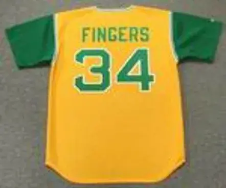 ROLLIE FINGERS Oakland Athletics 1969 Majestic Cooperstown Throwback Baseball Jersey 