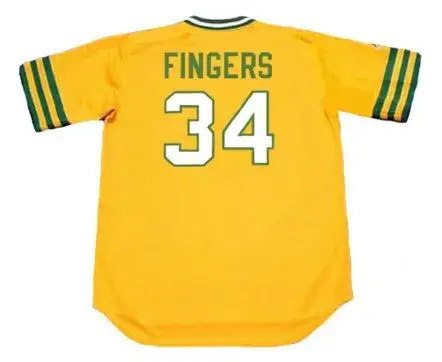 ROLLIE FINGERS Oakland Athletics 1972 Majestic Cooperstown Baseball Jersey