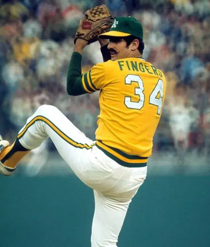 ROLLIE FINGERS Oakland Athletics 1972 Majestic Cooperstown Baseball Jersey 