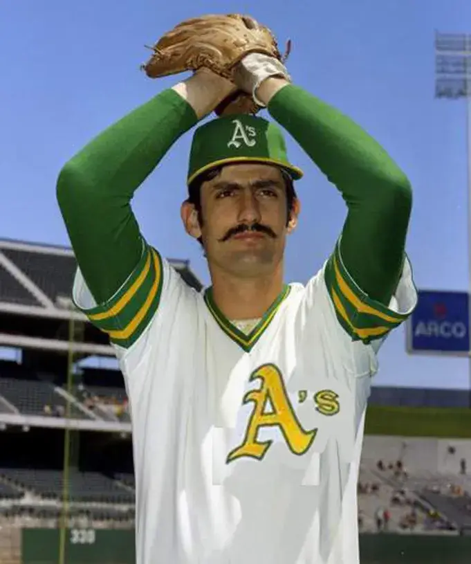 ROLLIE FINGERS Oakland Athletics 1973 Home Majestic Throwback Baseball Jersey 