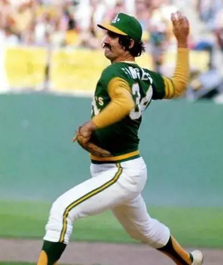 ROLLIE FINGERS Oakland Athletics 1973 Majestic Cooperstown Away Baseball Jersey 