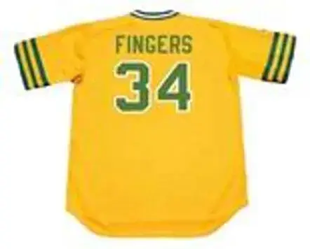 ROLLIE FINGERS Oakland Athletics 1974 Majestic Cooperstown Baseball Jersey 