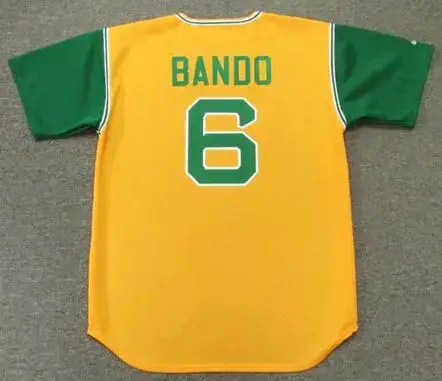 SAL BANDO Oakland Athletics 1969 Majestic Cooperstown Throwback Baseball Jersey 