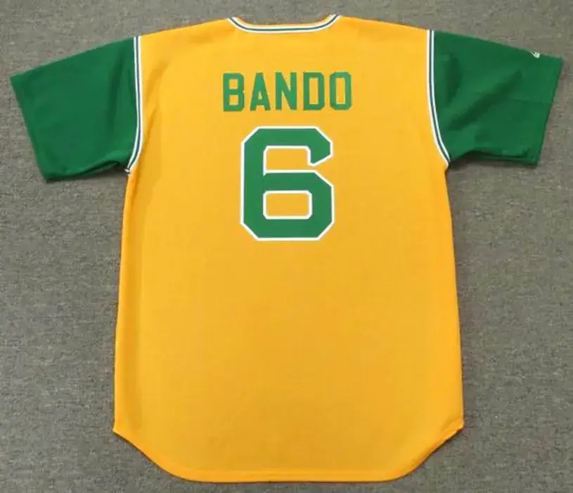 SAL BANDO Oakland Athletics 1969 Majestic Cooperstown Throwback Baseball Jersey 