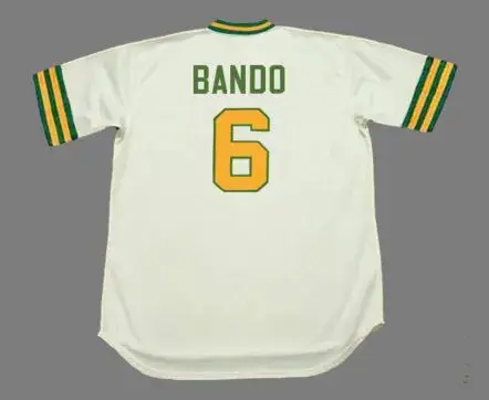 SAL BANDO Oakland Athletics 1973 Home Majestic Throwback Baseball Jersey 