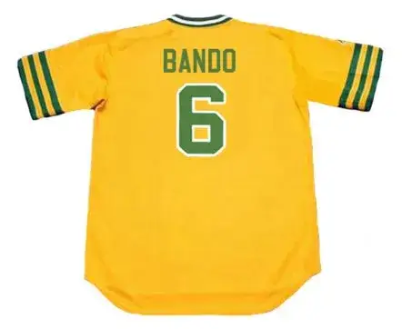 SAL BANDO Oakland Athletics 1974 Majestic Cooperstown Throwback Baseball Jersey 