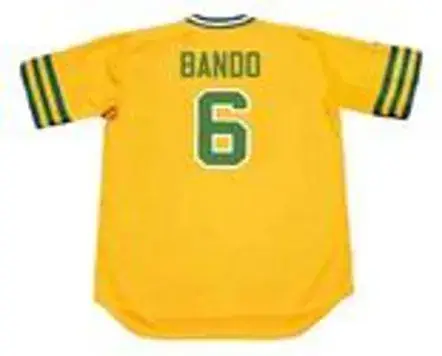 SAL BANDO Oakland Athletics 1974 Majestic Cooperstown Throwback Baseball Jersey 