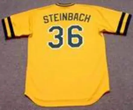 TERRY STEINBACH Oakland Athletics 1986 Majestic Cooperstown Throwback Baseball Jersey 