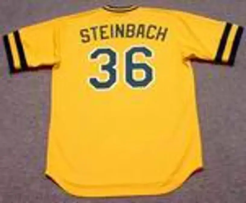 TERRY STEINBACH Oakland Athletics 1986 Majestic Cooperstown Throwback Baseball Jersey 