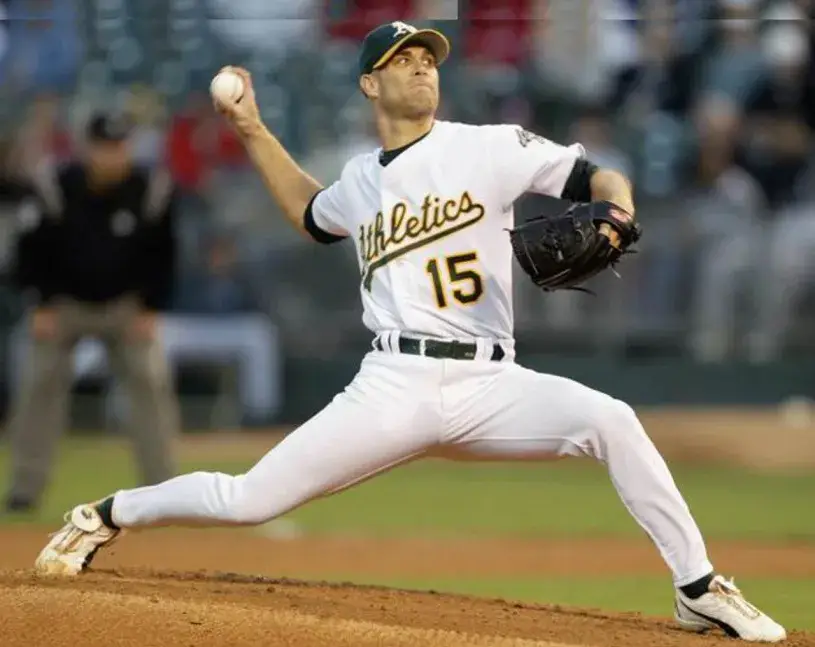 TIM HUDSON Oakland Athletics 2002 Home Majestic Baseball Throwback Jersey 