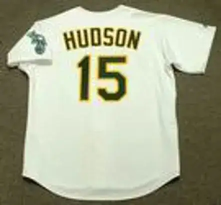 TIM HUDSON Oakland Athletics 2002 Home Majestic Baseball Throwback Jersey 