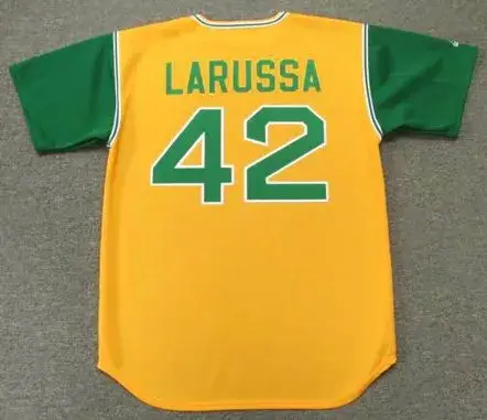 TONY LARUSSA Oakland Athletics 1971 Majestic Cooperstown Throwback Jersey 