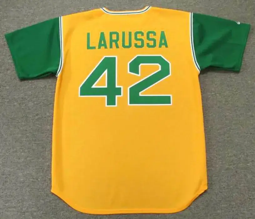 TONY LARUSSA Oakland Athletics 1971 Majestic Cooperstown Throwback Jersey 