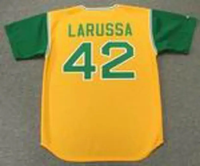 TONY LARUSSA Oakland Athletics 1971 Majestic Cooperstown Throwback Jersey 