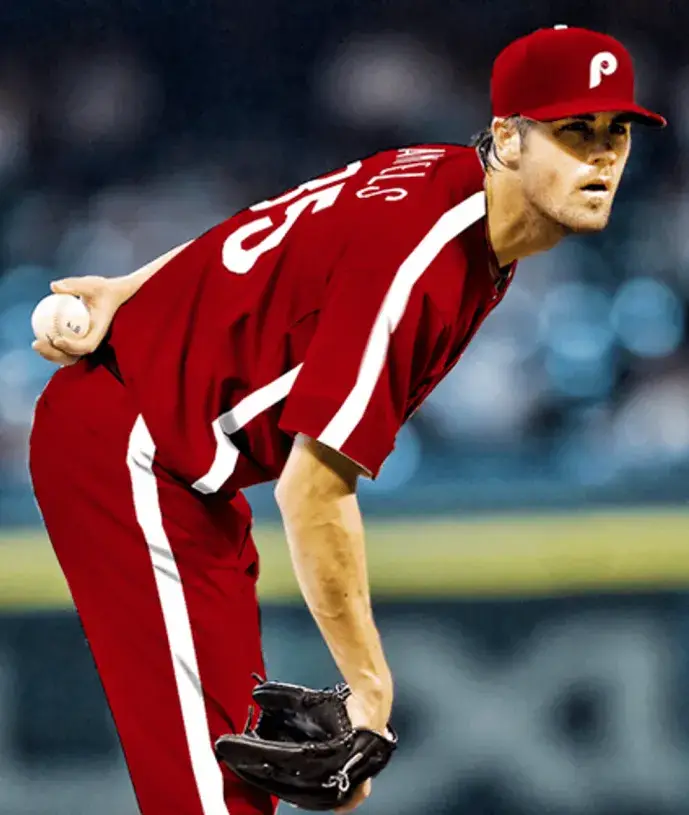 COLE HAMELS Philadelphia Phillies 1979 Majestic Cooperstown Throwback Jersey 
