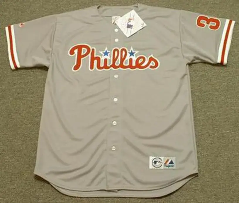 COLE HAMELS Philadelphia Phillies 2008 Majestic Throwback Away Baseball Jersey