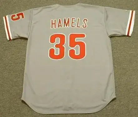 COLE HAMELS Philadelphia Phillies 2008 Majestic Throwback Away Baseball Jersey 