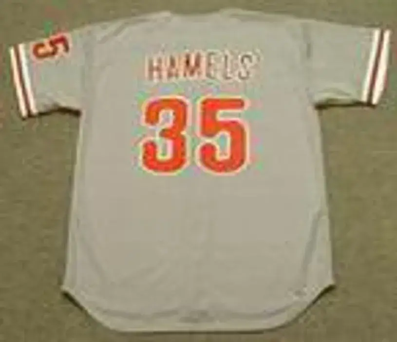 COLE HAMELS Philadelphia Phillies 2008 Majestic Throwback Away Baseball Jersey 