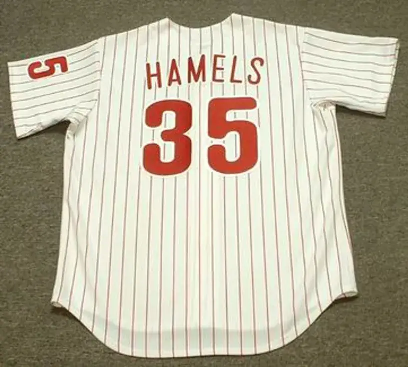 COLE HAMELS Philadelphia Phillies 2010 Majestic Throwback Home Baseball Jersey 