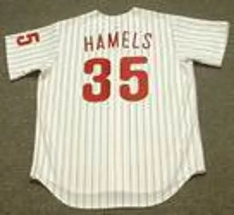 COLE HAMELS Philadelphia Phillies 2010 Majestic Throwback Home Baseball Jersey 