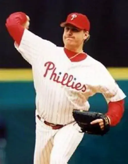 CURT SCHILLING Philadelphia Phillies 1993 Majestic Throwback Baseball Jersey 