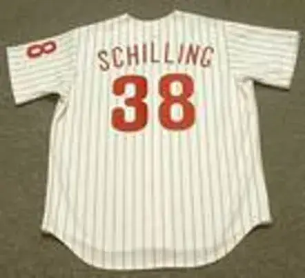CURT SCHILLING Philadelphia Phillies 1993 Majestic Throwback Baseball Jersey 