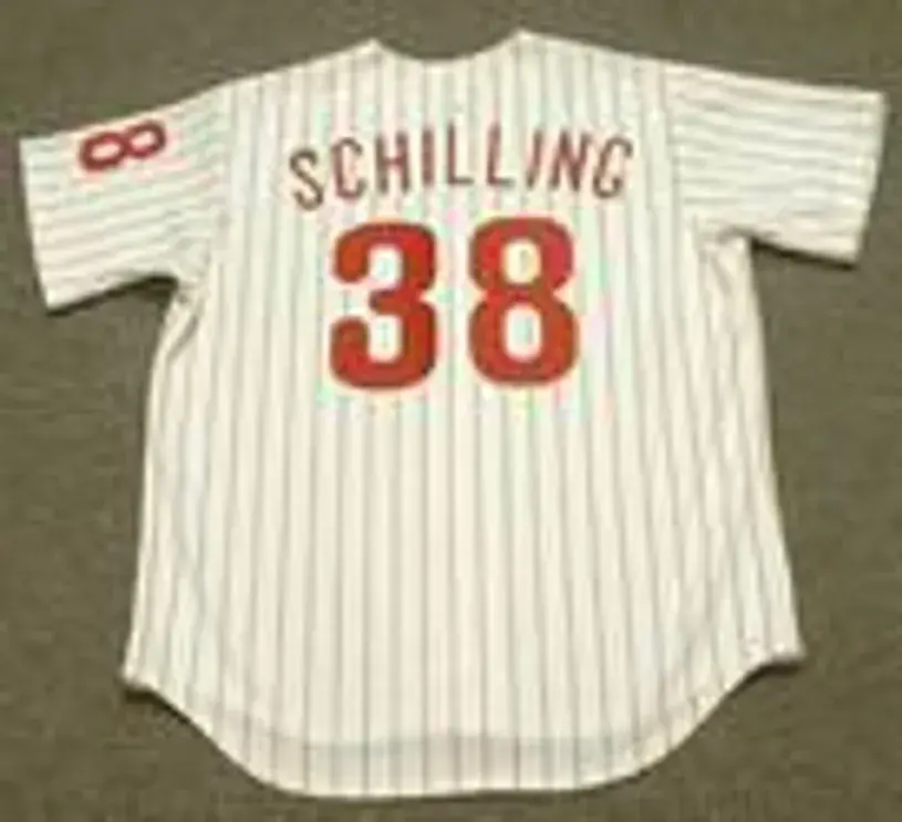 CURT SCHILLING Philadelphia Phillies 1993 Majestic Throwback Baseball Jersey 