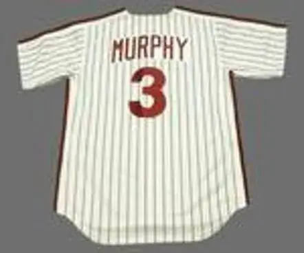 DALE MURPHY Philadelphia Phillies 1991 Majestic Cooperstown Throwback Baseball Jersey 