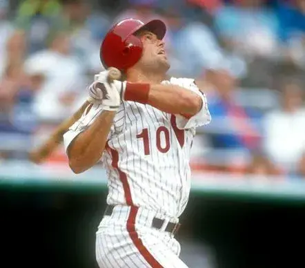 DARREN DAULTON Philadelphia Phillies 1990 Majestic Cooperstown Throwback Home Baseball Jersey 