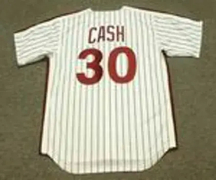 DAVE CASH Philadelphia Phillies 1976 Majestic Cooperstown Throwback Home Baseball Jersey 
