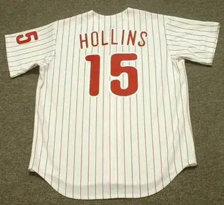 DAVE HOLLINS Philadelphia Phillies 1993 Majestic Throwback Baseball Jersey 