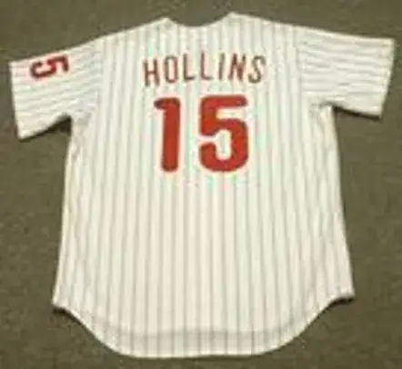 DAVE HOLLINS Philadelphia Phillies 1993 Majestic Throwback Baseball Jersey 