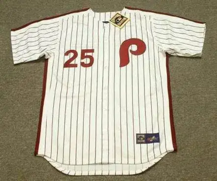 DEL UNSER Philadelphia Phillies 1980 Majestic Cooperstown Throwback Home Baseball Jersey