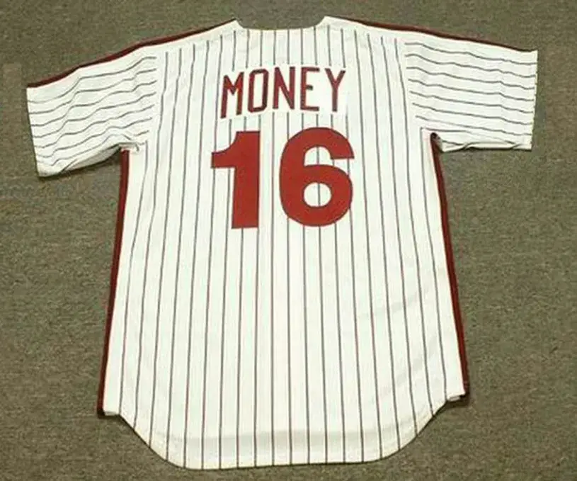 DON MONEY Philadelphia Phillies 1972 Majestic Cooperstown Throwback Home Baseball Jersey 
