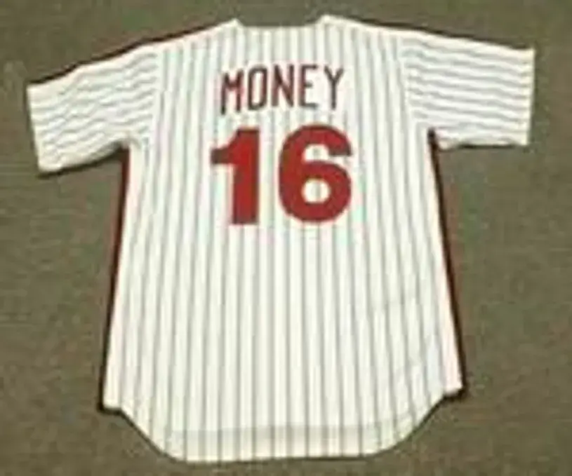 DON MONEY Philadelphia Phillies 1972 Majestic Cooperstown Throwback Home Baseball Jersey 