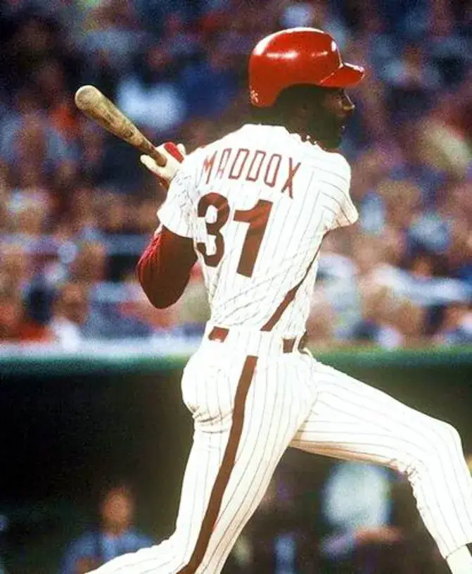 GARRY MADDOX Philadelphia Phillies 1979 Majestic Cooperstown Throwback Jersey 