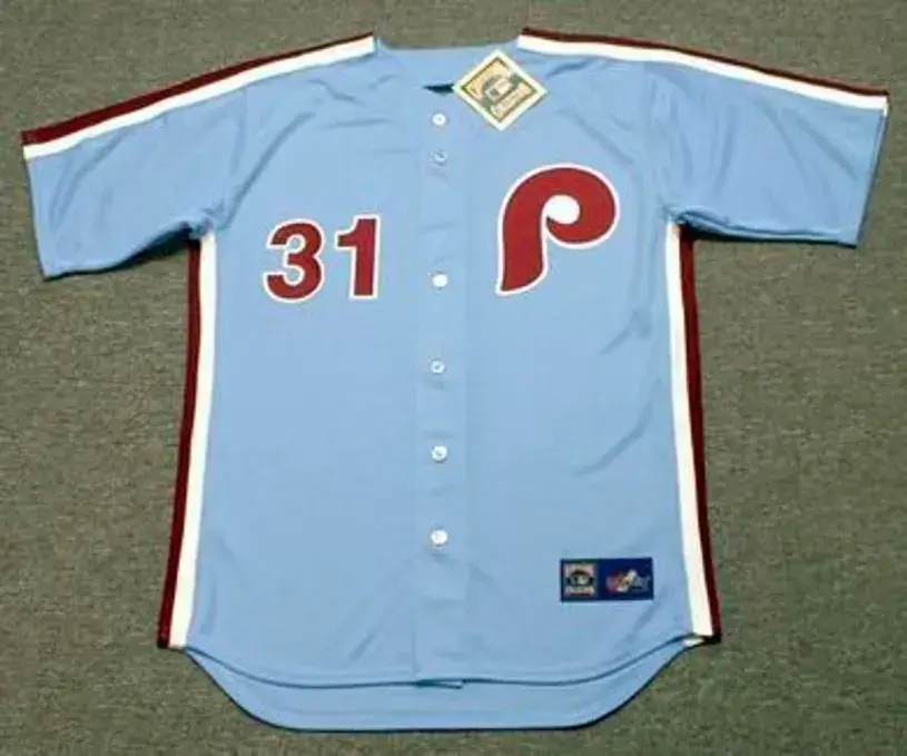 GARRY MADDOX Philadelphia Phillies 1980 Majestic Cooperstown Throwback Away Baseball Jersey