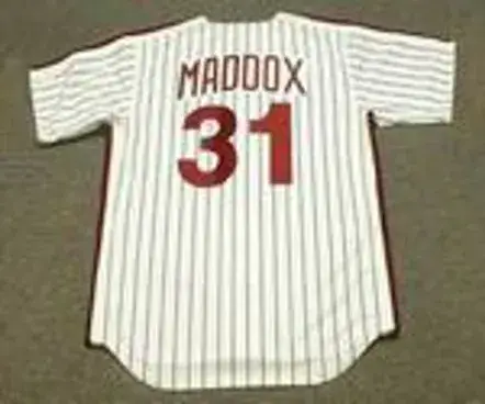 GARRY MADDOX Philadelphia Phillies 1980 Majestic Cooperstown Throwback Home Baseball Jersey 